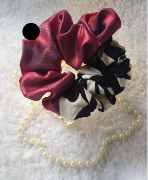 Satin Hair Scrunchies Printed 7 Printed Satin Hair Scrunchies